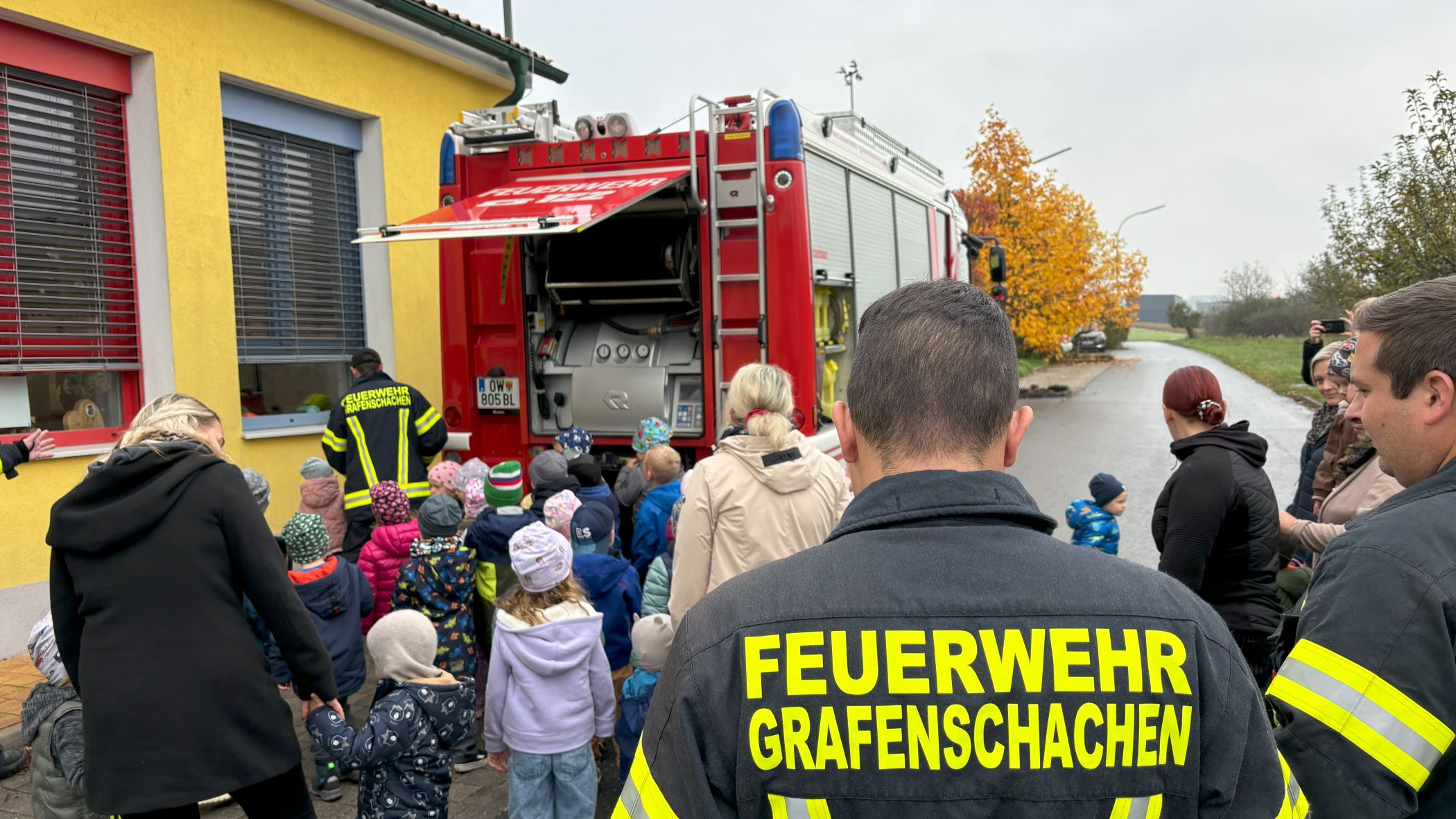 Brandschutzübung im Kindergarten und in der Volksschule Grafenschachen